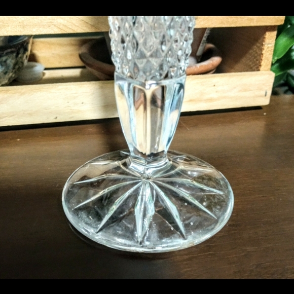 Vintage Crystal Flute Golden Crown - Picture 6 of 10